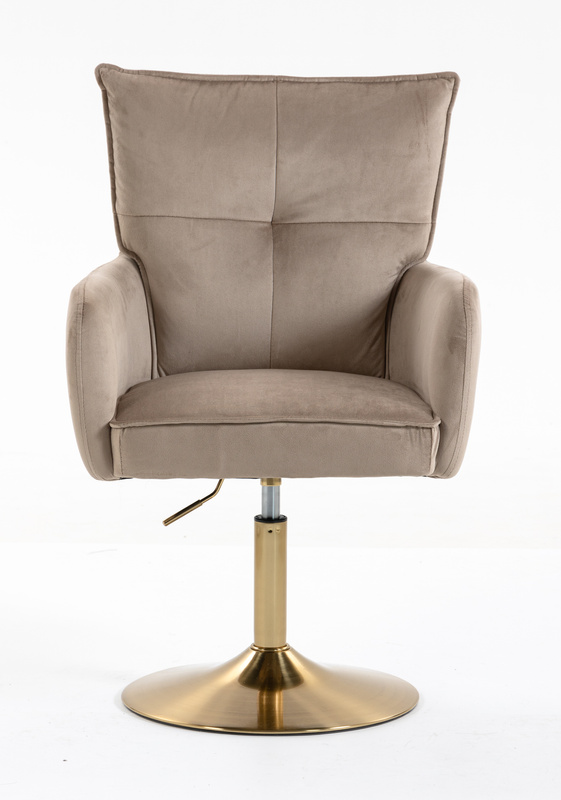 HR250N Scaun Catifea Latte Bază Aurie