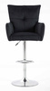 HR250W Scaun Catifea Neagră Bază Cromata