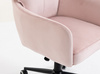 HR250K Scaun Catifea Roz Pudra Bază Neagră