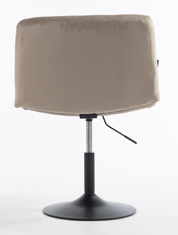 HR150K Scaun Latte din Catifea cu Bază Neagră