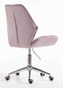 HR350K Scaun Mov din Catifea Bază Cromata