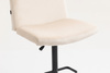 HR150KW Scaun Crem din Catifea cu Bază Neagră