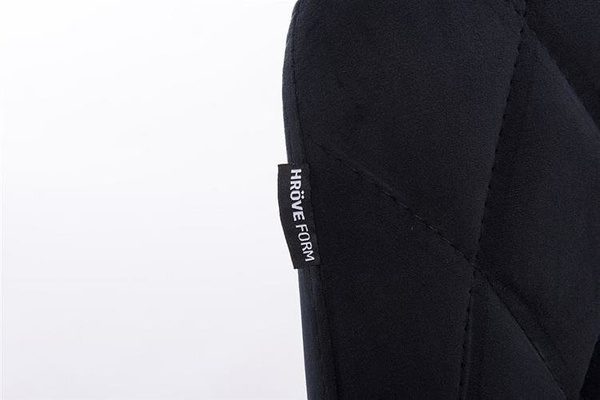 HR1054K Scaun Negru Catifea