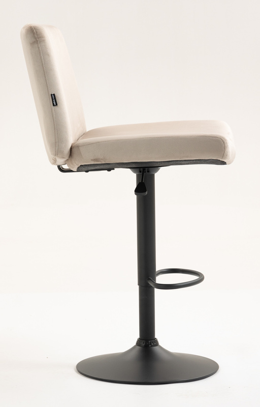 HR150W Scaun Latte din Catifea cu Bază Neagră