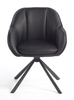 HR2055 BAZĂ STEA Scaun Neagră din Piele Ecologica cu Bază Neagră