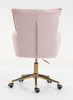 HR250K Scaun Catifea Roz Pudra Bază Aurie