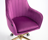 HR2022K Scaun Fucsia din Catifea Bază Aurie