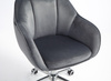 HR2055K Scaun Grafit din Catifea cu Bază Cromata