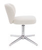 HR193CROSS Scaun Crem Boucle cu Bază Cromata