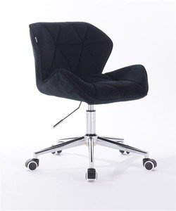 HR111K Scaun Catifea Negru Velur