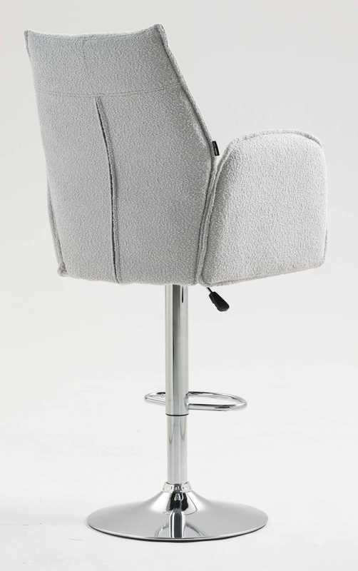 HR280W Scaun Gri Boucle cu Bază Cromata