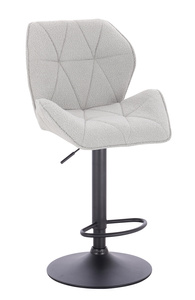 HR212W Scaun Gri Boucle cu Bază Neagră