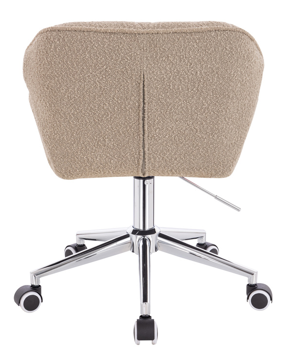 HR111K Scaun Latte Boucle cu Bază Cromata