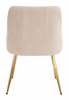 HR920 Scaun cu picioare aurii Crem din Catifea