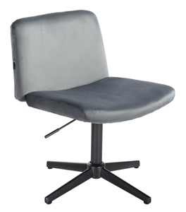 HR150CROSS Scaun Grafit din Catifea cu Bază Neagră