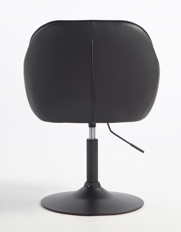 HR2055N Scaun Neagră din Piele Ecologica cu Bază Neagră