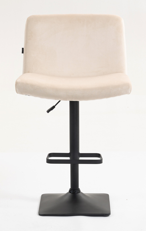 HR150KW Scaun Crem din Catifea cu Bază Neagră