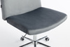 HR150K Scaun Grafit din Catifea cu Bază Cromata