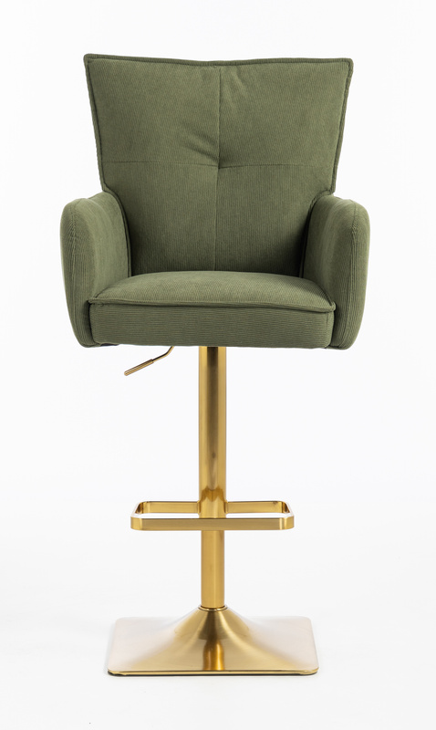 HR250KW Scaun Zsályazöld Prémium Kordbársony Bază Aurie
