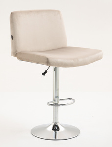 HR150W Scaun Latte din Catifea cu Bază Cromata