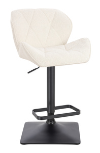 HR111KW Scaun Crem Boucle cu Bază Neagră
