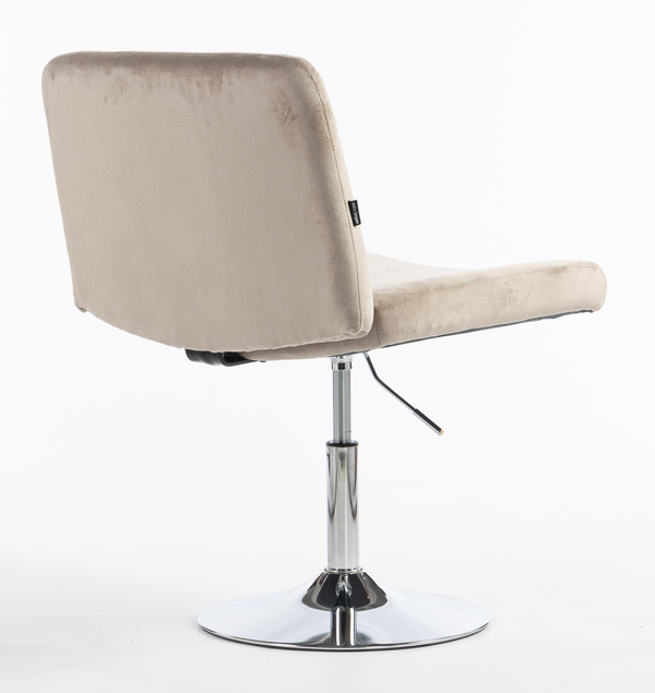 HR150N Scaun Latte din Catifea cu Bază Cromata