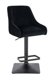 HR920KW Scaun Neagră din Catifea cu Bază Neagră