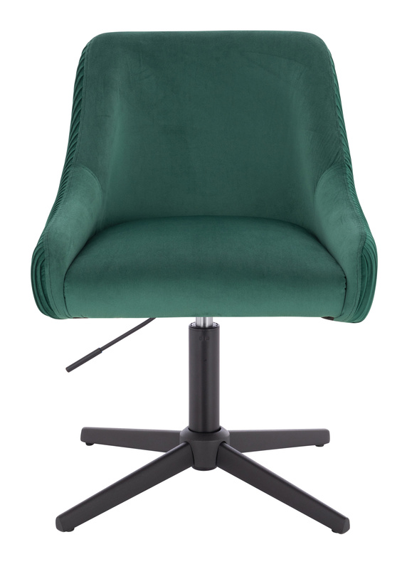 HR920CROSS Scaun Verde din Catifea cu Bază Neagră