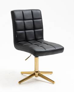 HC1015CROSS Scaun Neagră cu Bază Aurie