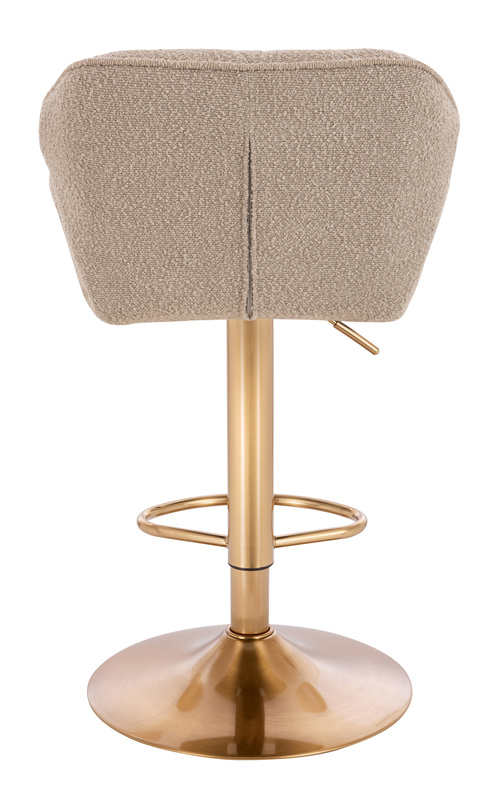 HR111W Scaun Latte Boucle cu Bază Aurie