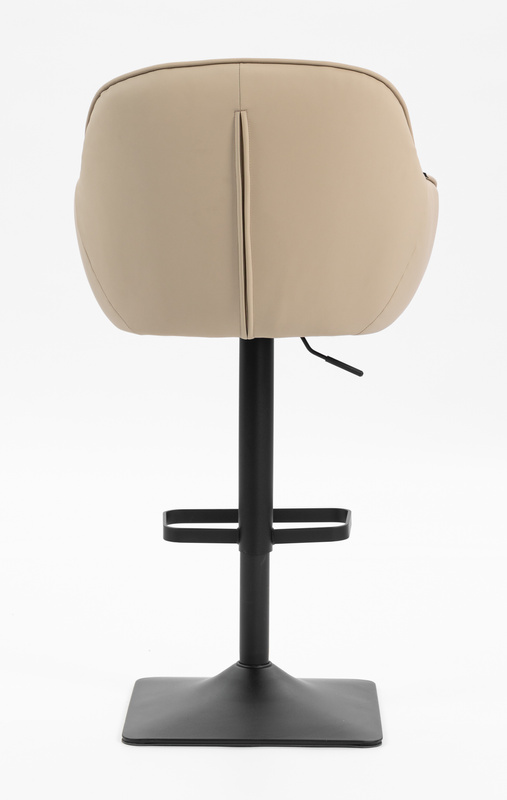 HR2055KW Scaun Crem din Piele Ecologica cu Bază Neagră