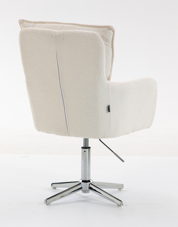 HR250CROSS Scaun Crem Boucle Bază Cromata