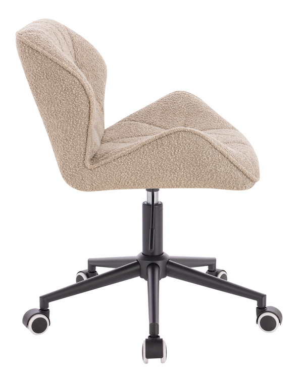 HR111N Scaun Latte Boucle cu Bază Neagră