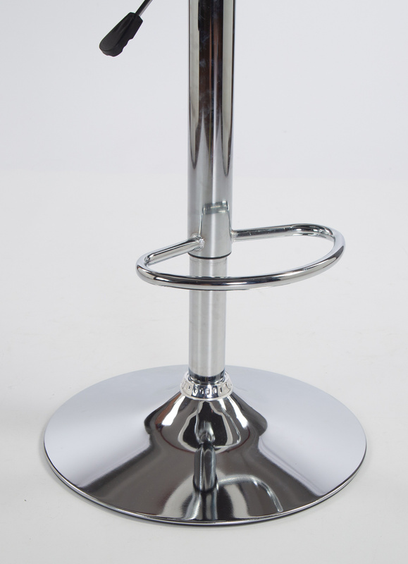 HR2055W Scaun Alb din Piele Ecologica cu Bază Cromata