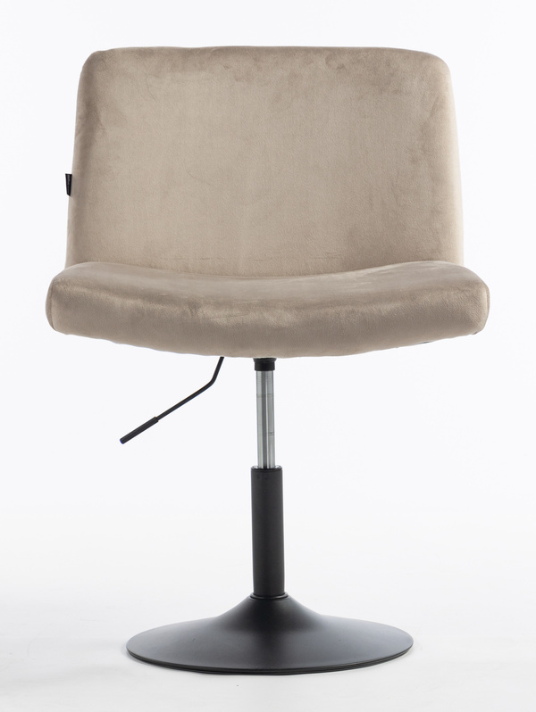 HR150K Scaun Latte din Catifea cu Bază Neagră
