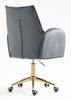 HR280K Scaun Grafit  din Catifea cu Bază Aurie