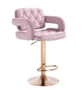 HR8403W Scaun Catifea Mov Bază Aurie