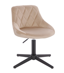 HR1054CROSS Scaun Latte Catifea cu Bază Neagră
