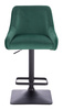 HR920KW Scaun Verde din Catifea cu Bază Neagră