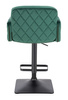 HR802KW Scaun Verde din Catifea cu Bază Neagră
