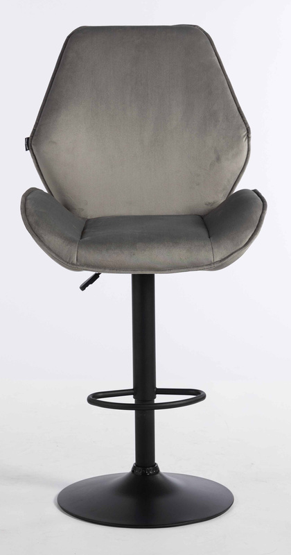 HR350W Scaun Gray din Catifea Bază Neagră