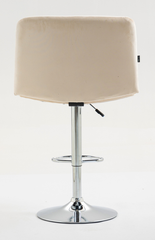 HR150W Scaun Crem din Catifea cu Bază Cromata