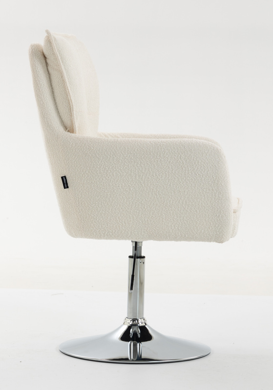 HR250N Scaun Crem Boucle Bază Cromata