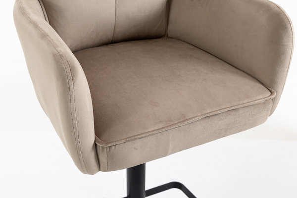 HR250KW Scaun Catifea Latte Bază Neagră