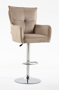 HR250W Scaun Catifea Latte Bază Cromata