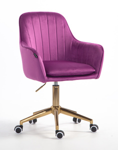 HR2022K Scaun Fucsia din Catifea Bază Aurie