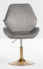 HR350N Scaun Gray din Catifea Bază Aurie
