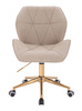 HR212K Scaun Latte Boucle cu Bază Aurie