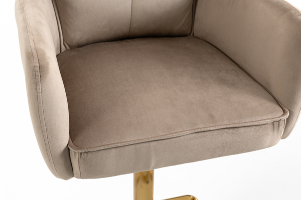 HR250KW Scaun Catifea Latte Bază Aurie