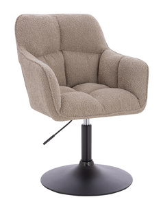 HR550N Scaun Latte Boucle cu Bază Neagră